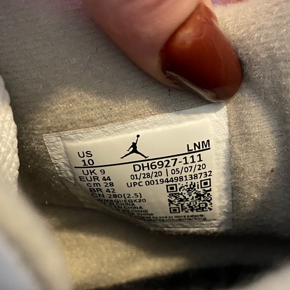 Jordan Men's White and Black Sneakers - Picture 11 of 11